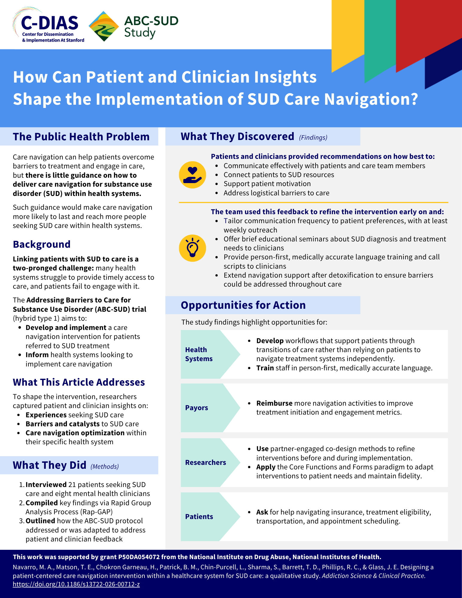 Navarro. Care Nav SUD. Addict Sci Clin Prac. (2026)